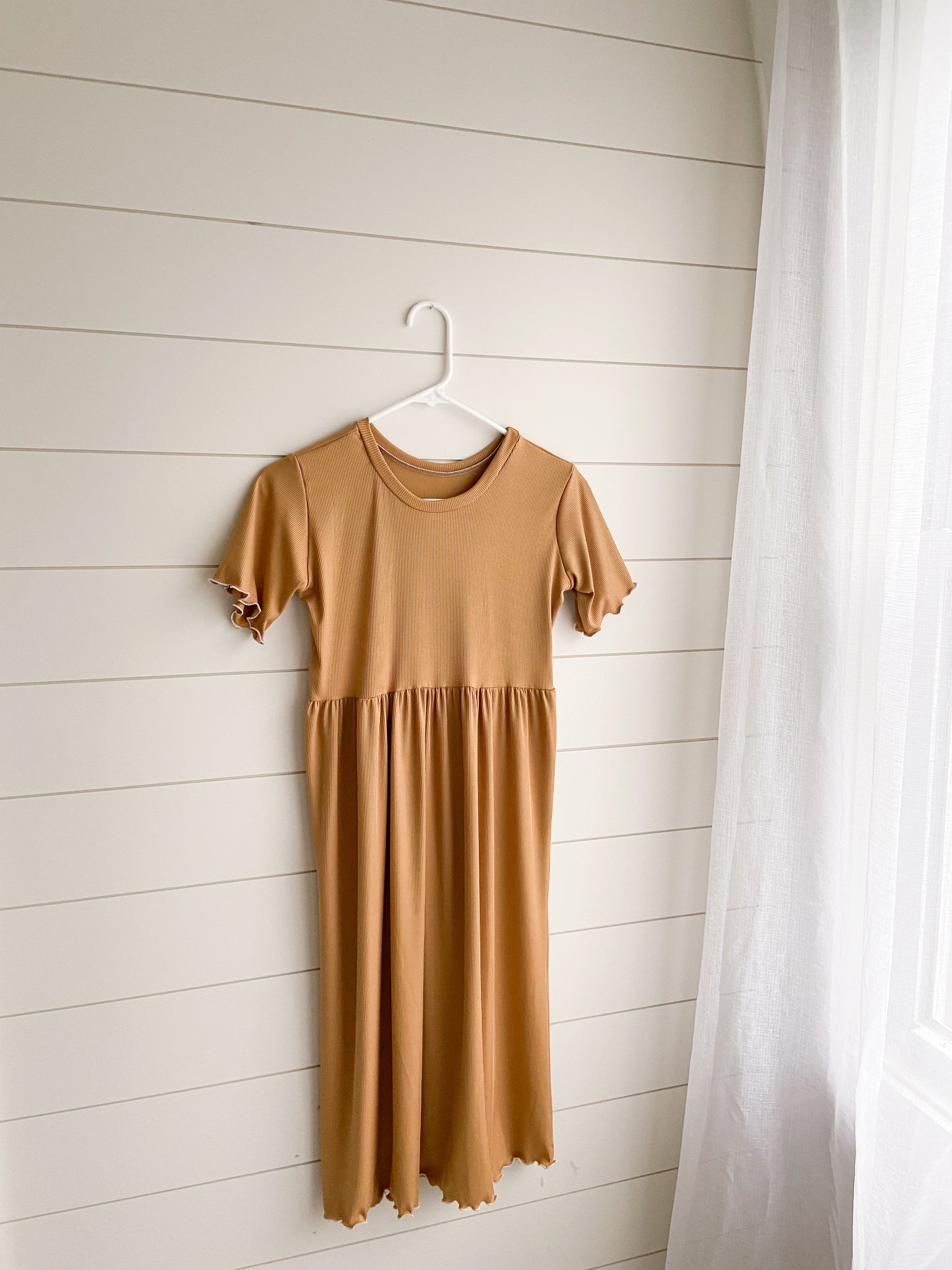 Goldenrod Rib Midi Dress