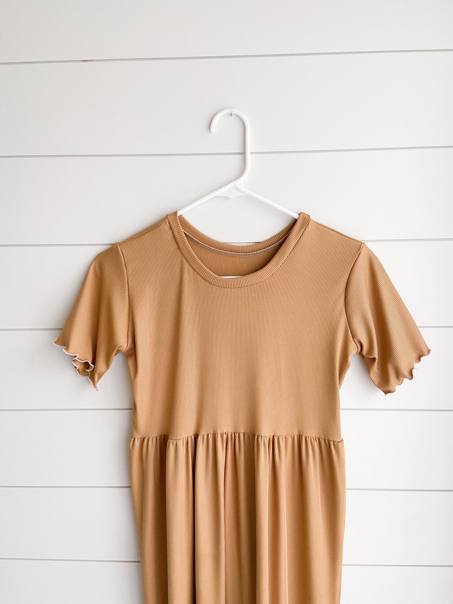 Goldenrod Rib Midi Dress