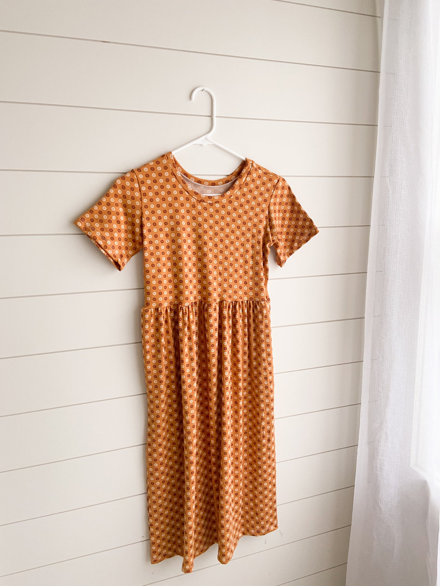 Ginger Retro Floral Midi Dress