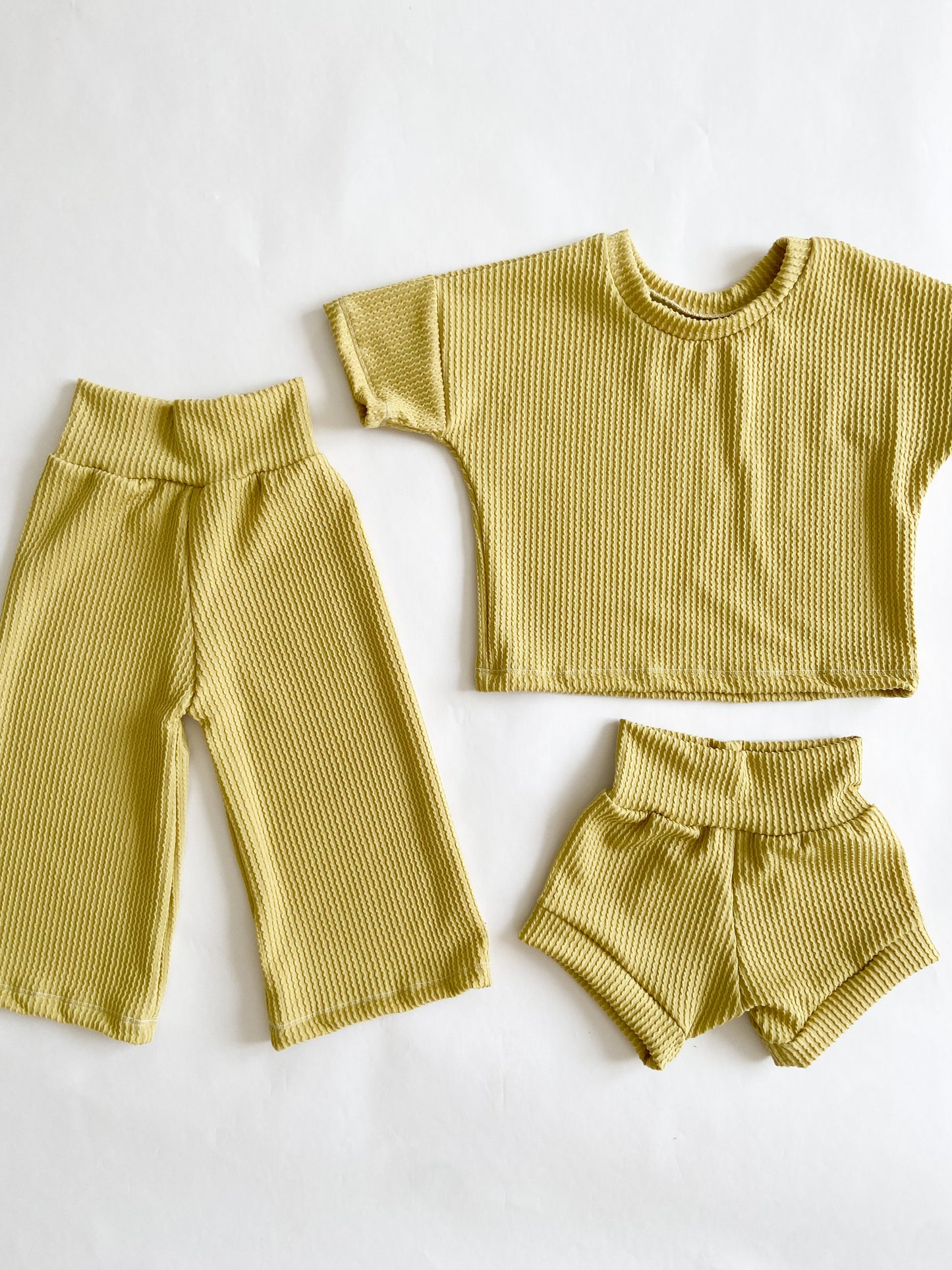 Bright Summer Sets ( T-shirt + wide leg pants)