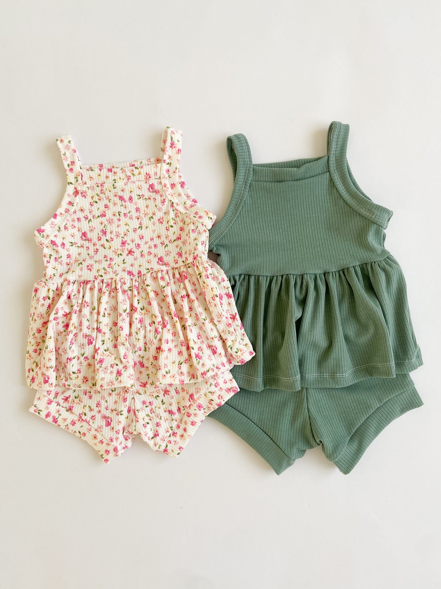 Peplum + Shortie Set ( 2 color options)