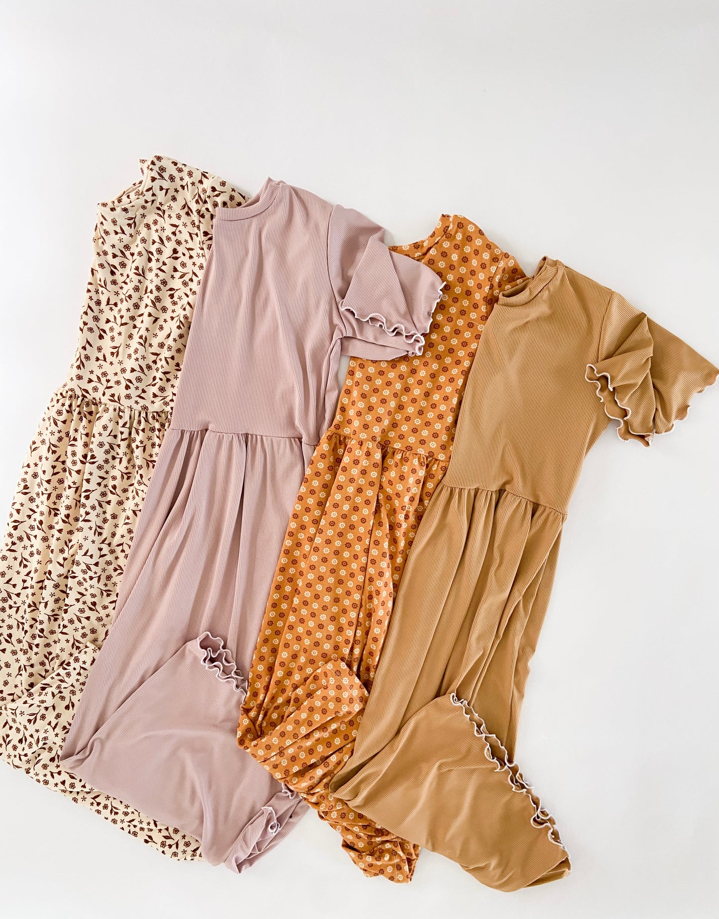 Goldenrod Rib Midi Dress