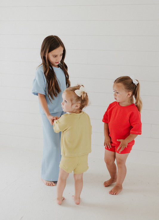 Bright Summer Sets ( T-shirt + wide leg pants)