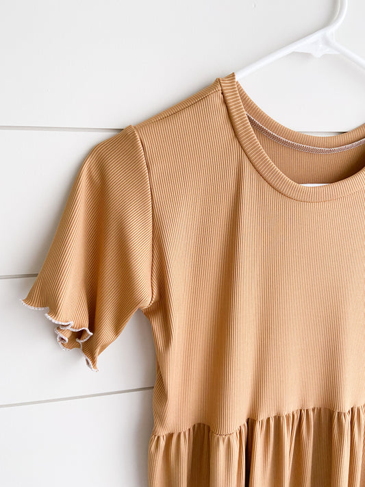Goldenrod Rib Midi Dress
